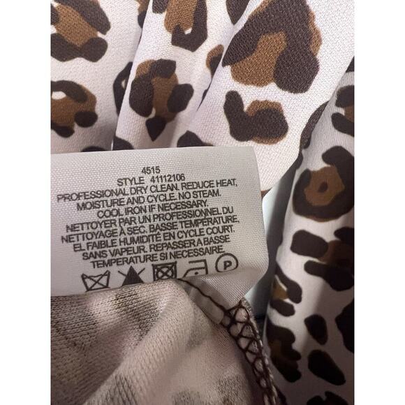 Tory Burch Size Small Animal Print Top Brown Beige - Picture 6 of 8